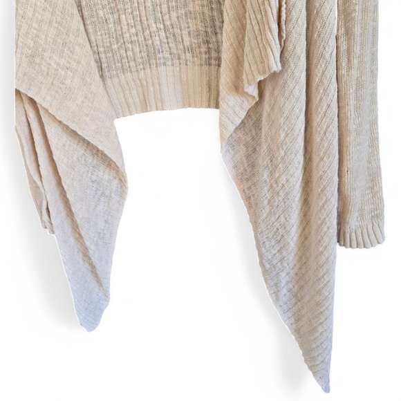 Sundance Womens Open Front Lightweight Cardigan Sweater Beige L Linen Blend - Picture 3 of 6